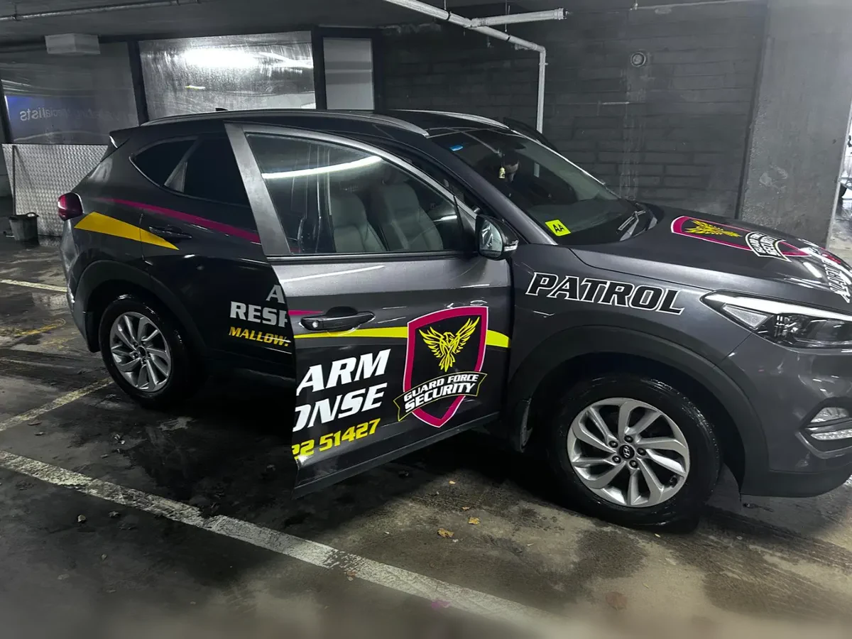 Guard Force Security marked patrol vehicle with Patrol and Alarm Response livery